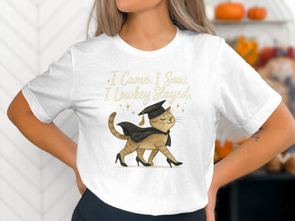 I Came I Saw I Lowkey Slayed Cat T-Shirt product