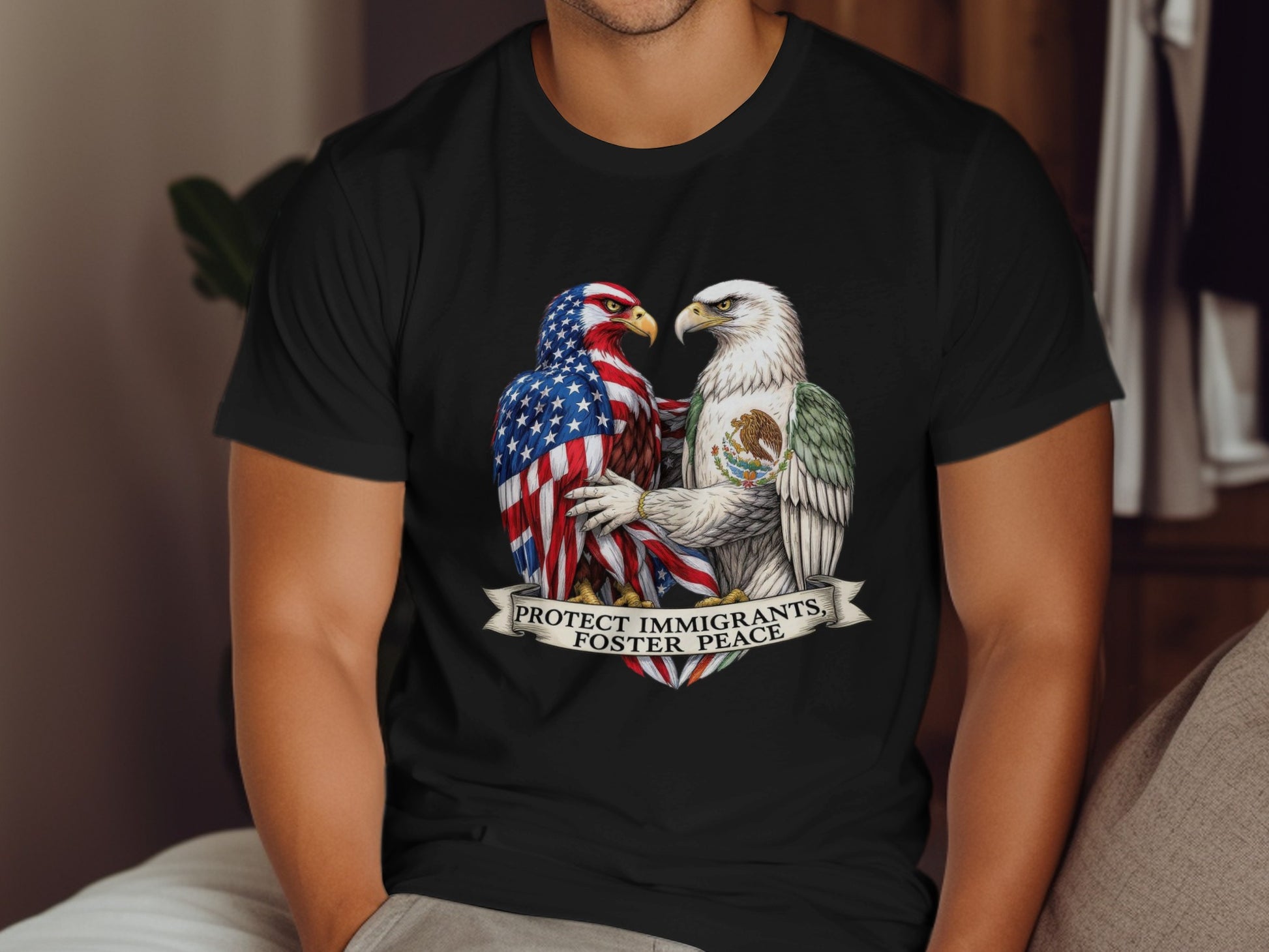 Patriotic Eagles Protect Immigrants Foster Peace product type