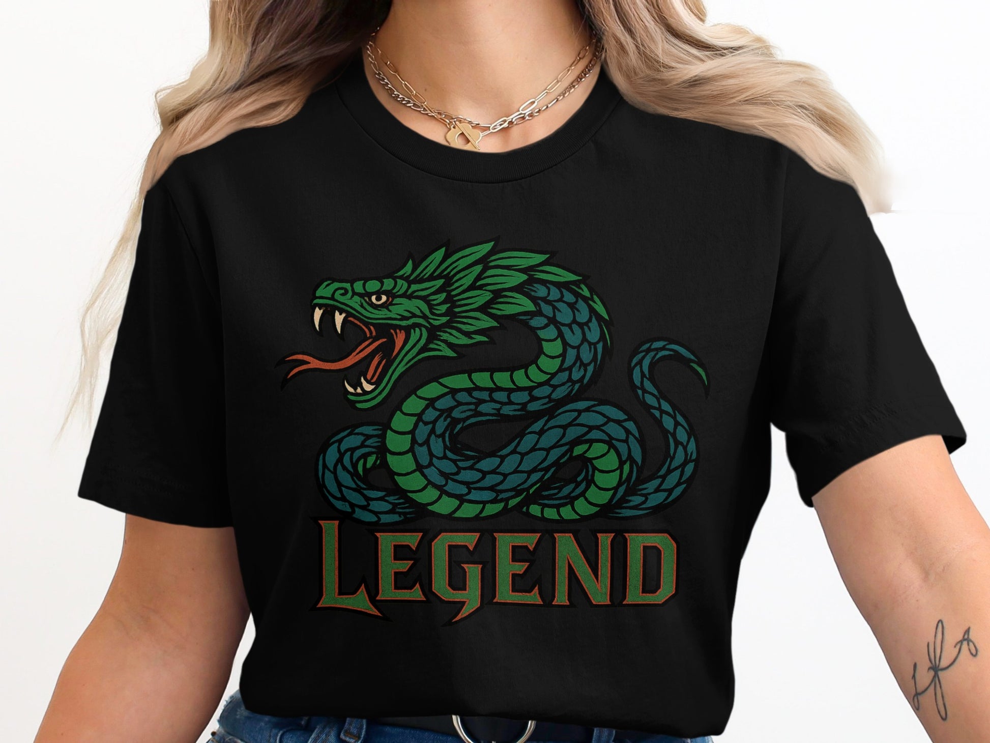 Fierce Green Dragon Legend Graphic Tee product type