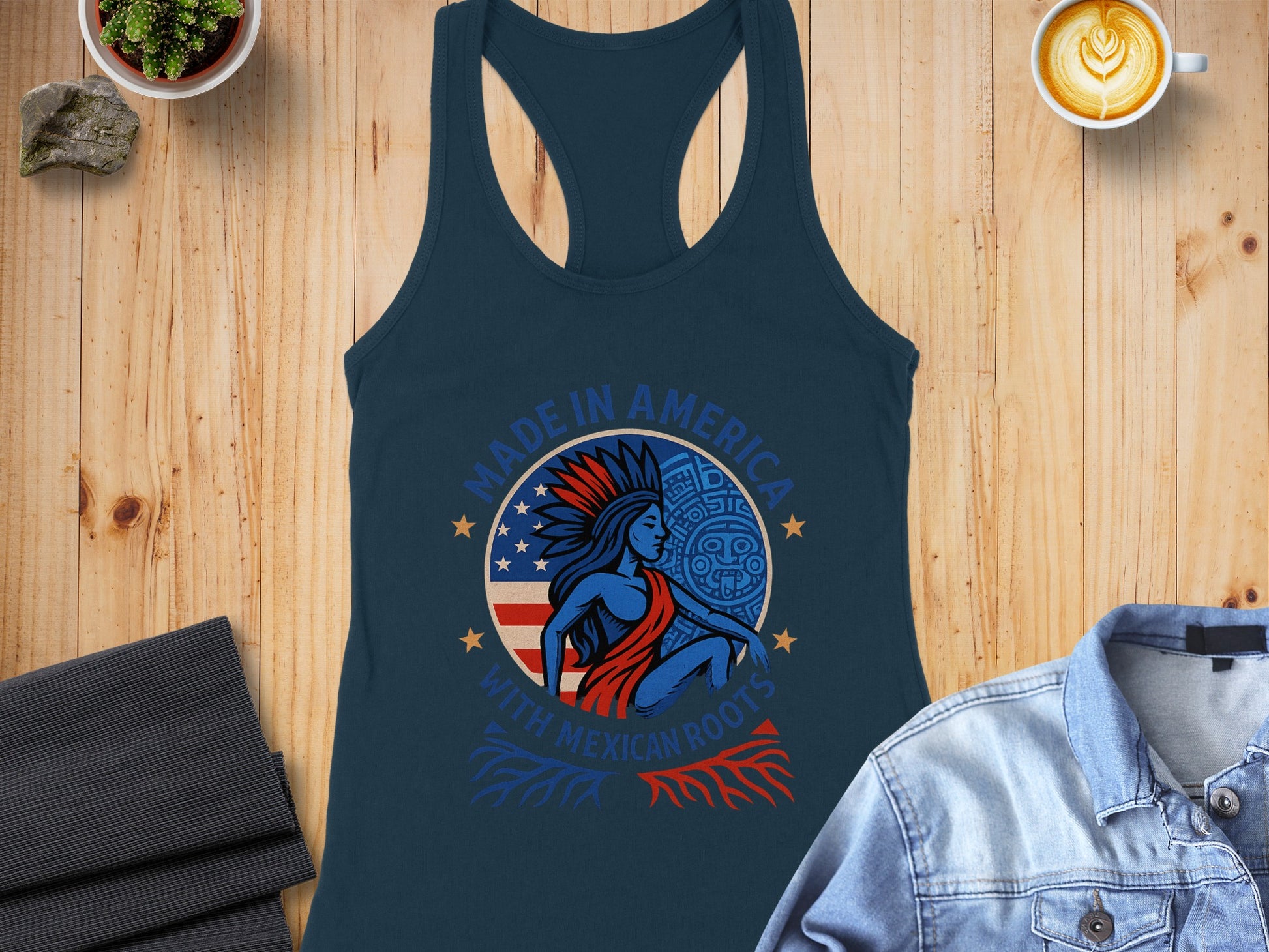 Made in America with Mexican Roots Graphic Tank Top