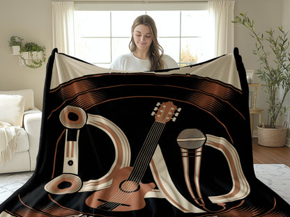 Cozy Acoustic Sofa Blanket with Musical Instrument product