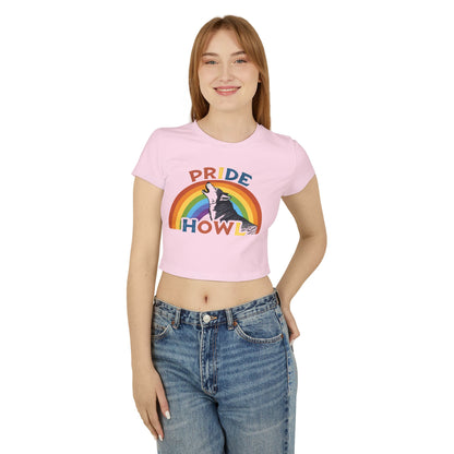 Pride Howl Women's Baby Tee - Celebrate LGBTQ+ Spirit