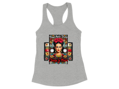 Proud Anti-Trump Chinga la Migra Graphic Tank Top