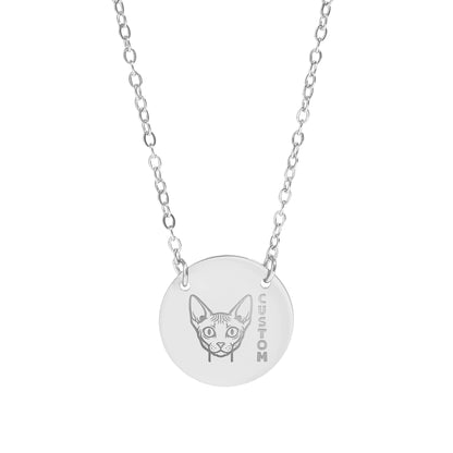 Custom Sphynx Cat Personalized Necklace Design
