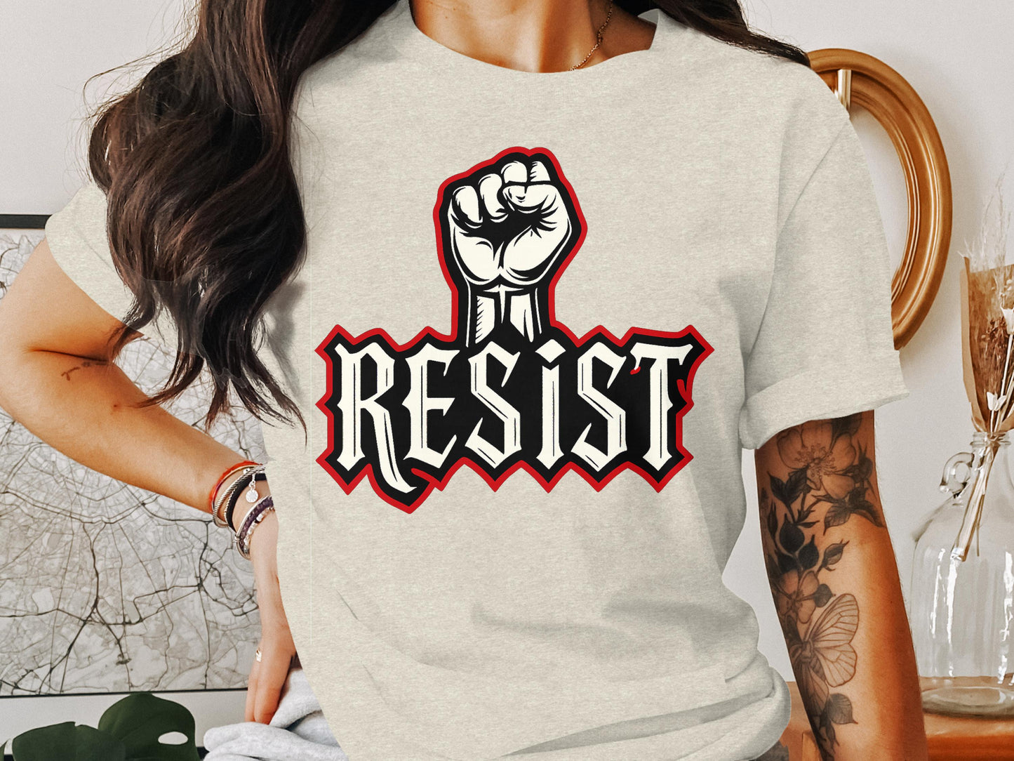 Powerful Resist Graphic Statement T-shirt Product