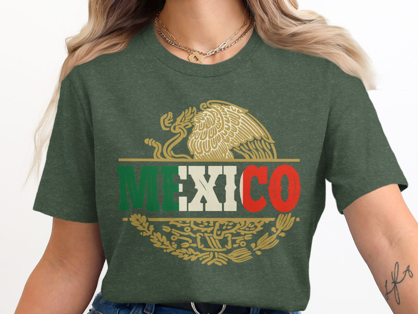 Vintage Mexican Flag Graphic Tee Shirt product type