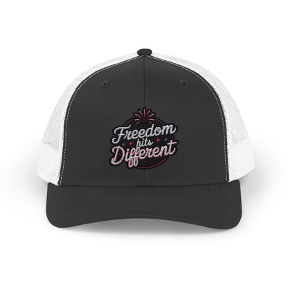 Freedom Hits Different Snapback Trucker Cap - Stylish Sportswear for Summer Activities