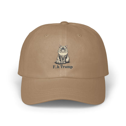 Funny Cat Fk Trump Embroidered Khaki Cap product