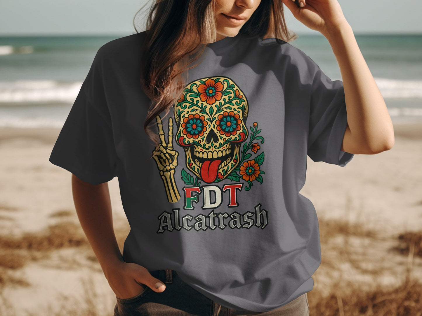 FDT Alcatrash Skull Graphic Women's T-Shirt product type
