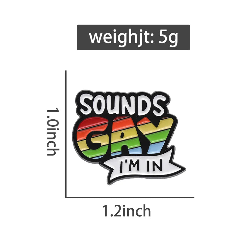 Get Your Pride On with This Custom Rainbow Quotations Enamel Pin – The Ultimate LGBTQ+ Brooch for Stylish Lovers!