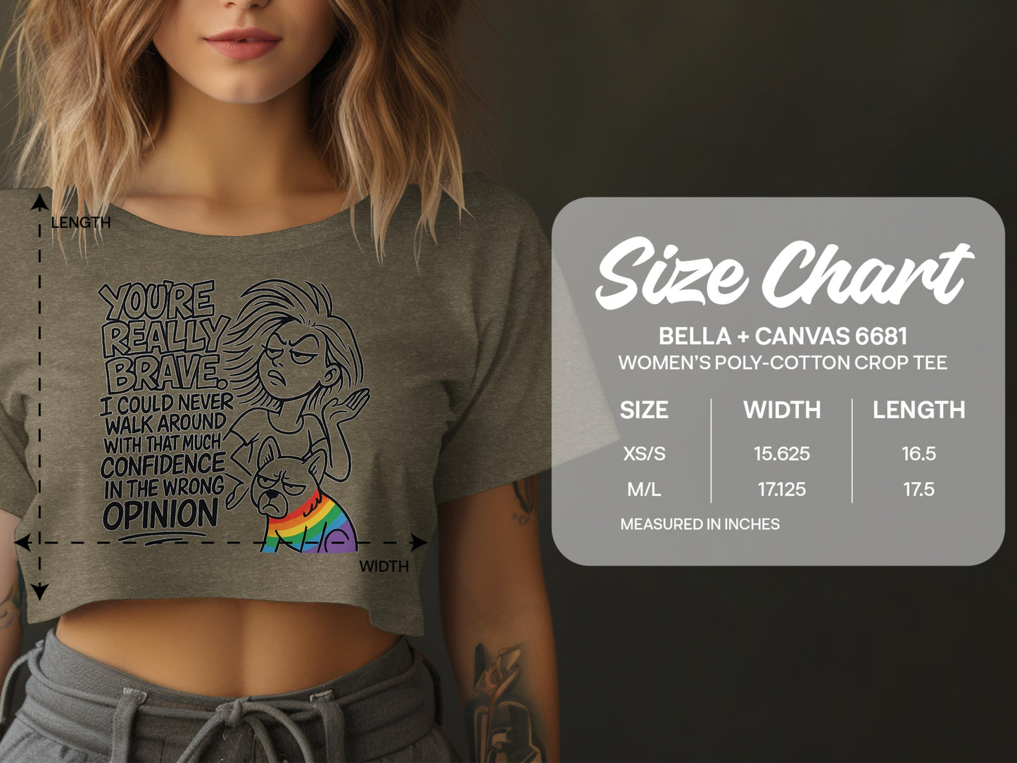 You're Really Brave Confidence Crop Tee product type