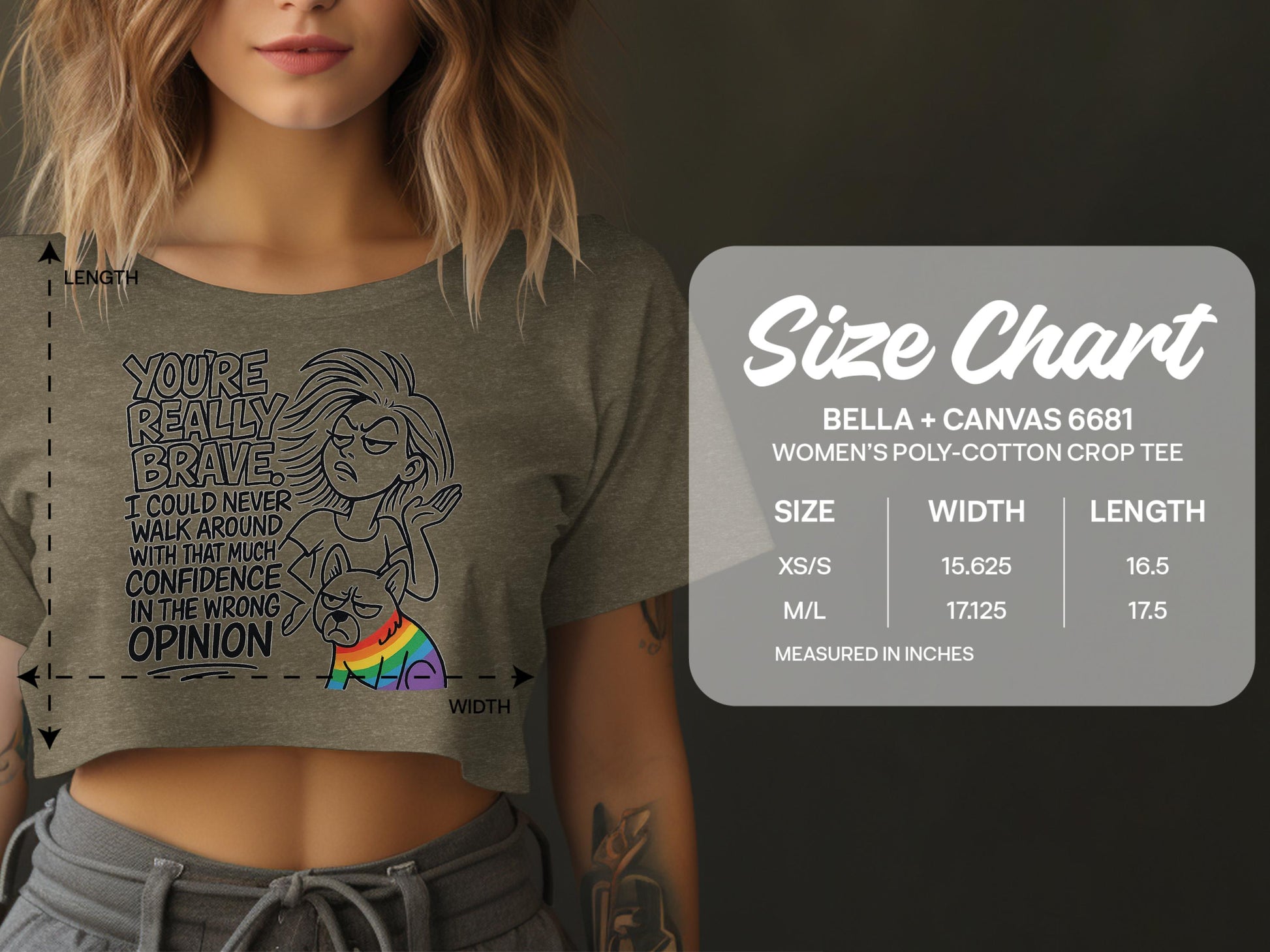 You're Really Brave Confidence Crop Tee product type