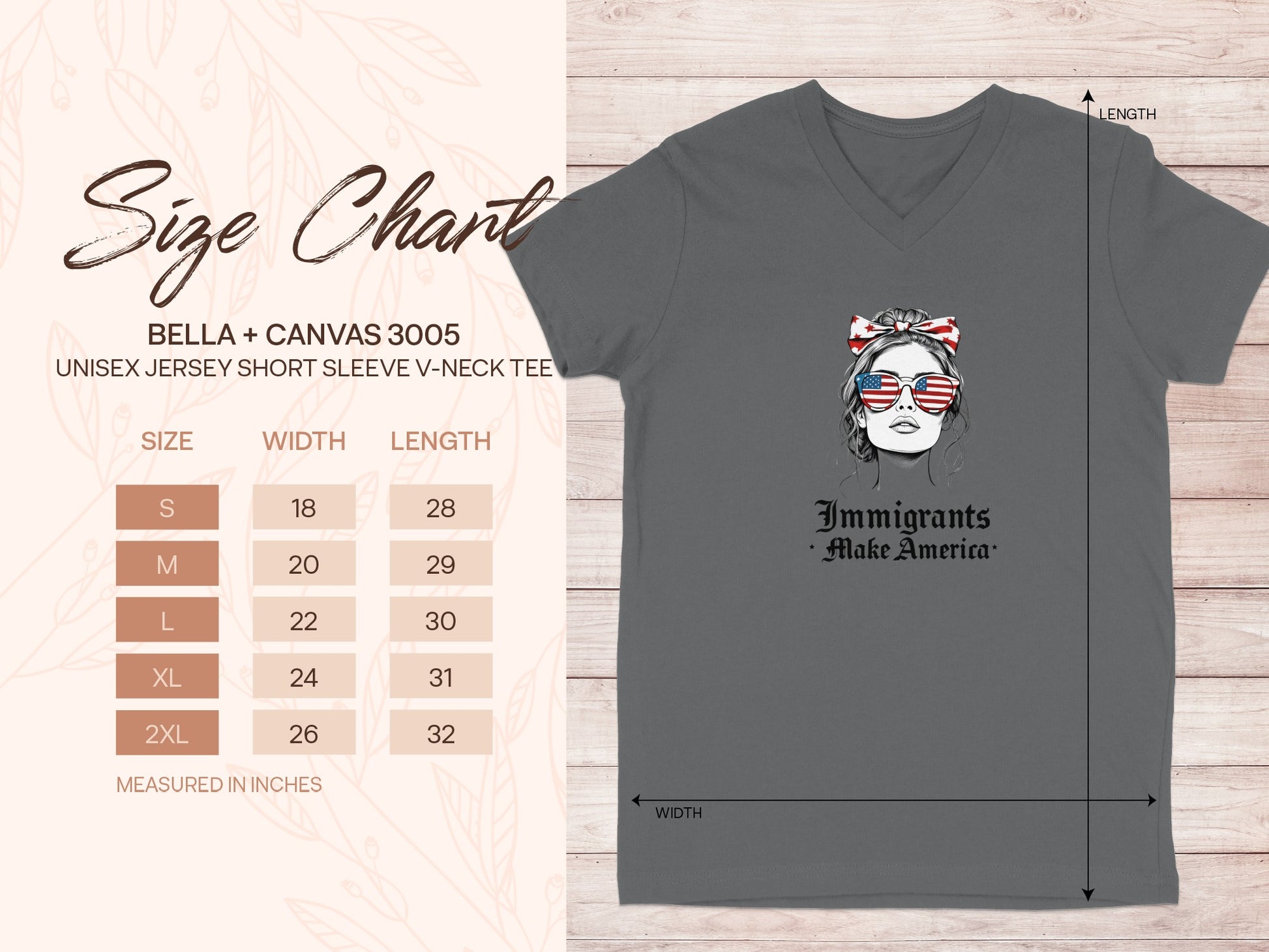 Immigrants Make America Unisex V-Neck Tee product