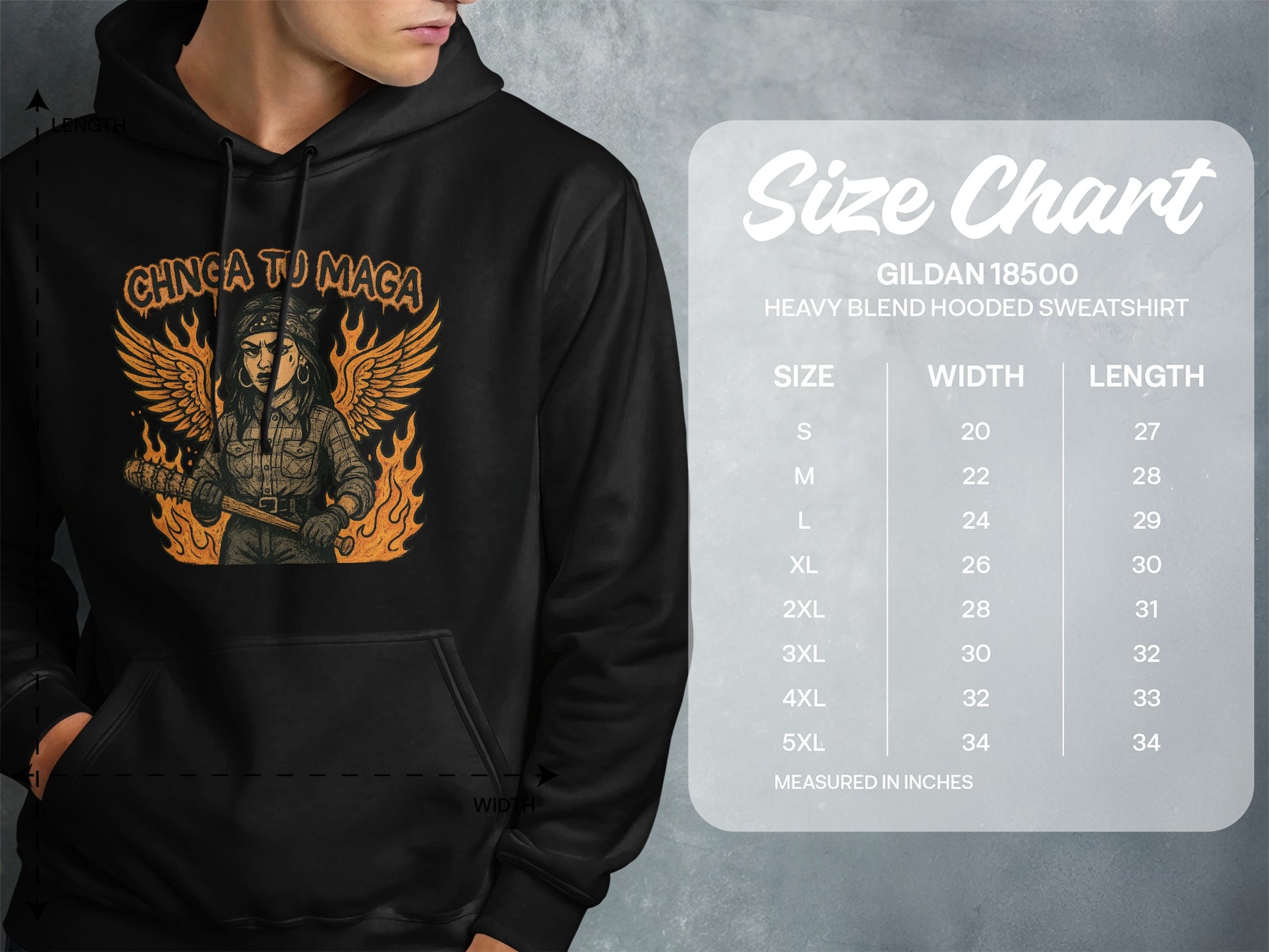 Chinga Tu Maga Heavy Blend Hooded Sweatshirt product