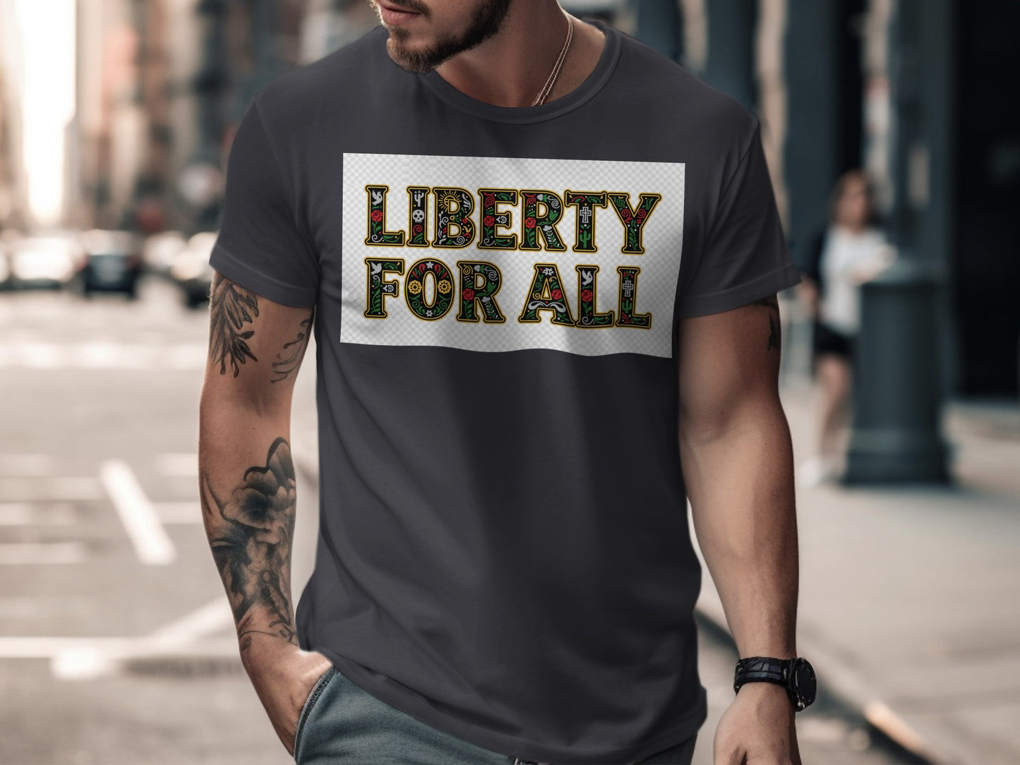 Liberty For All Graphic Statement T-shirt