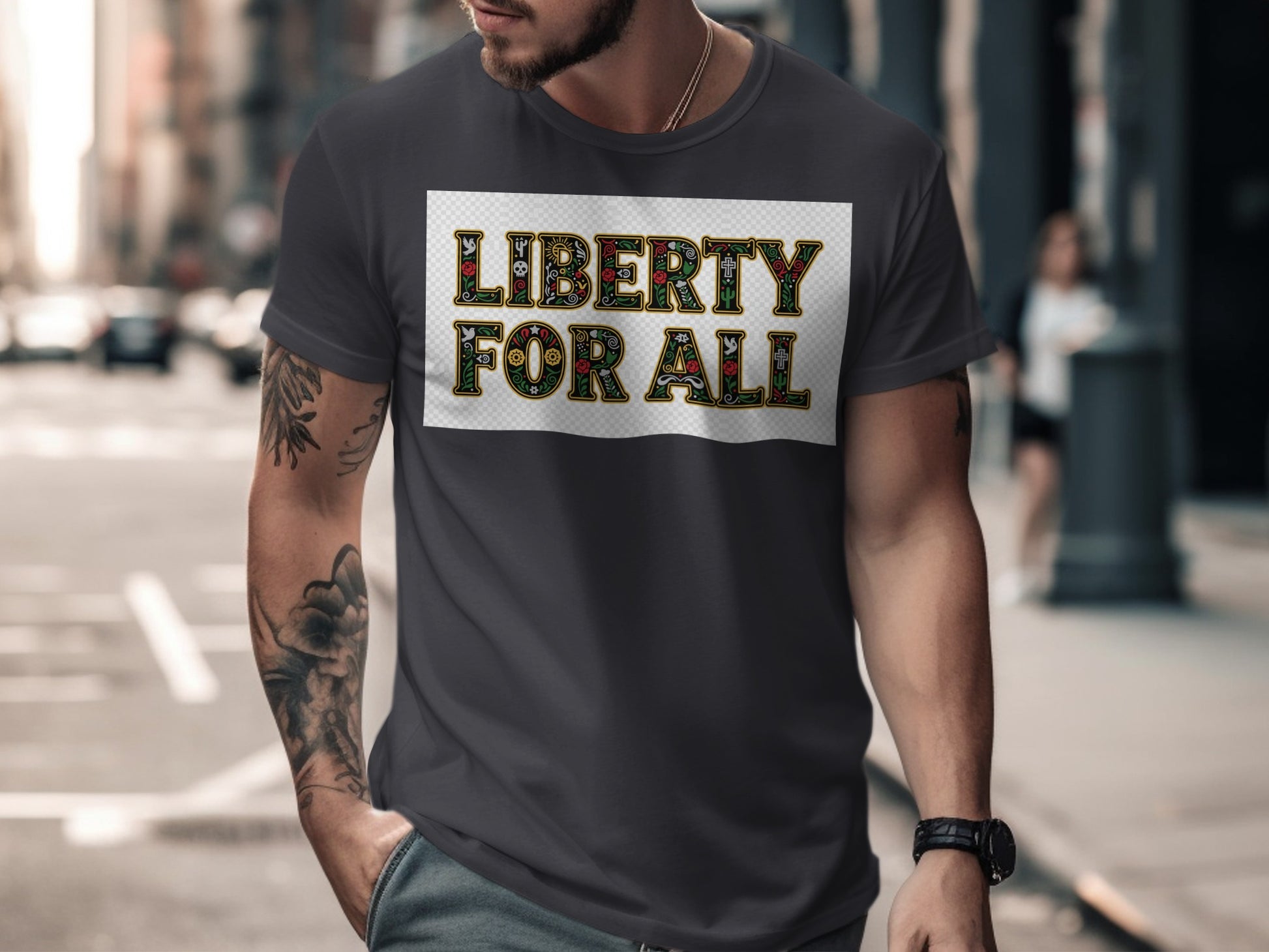Liberty For All Graphic Statement T-shirt