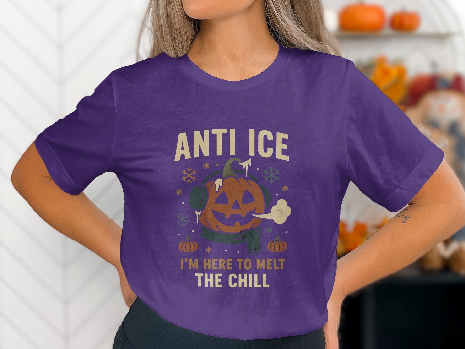 Halloween Anti Ice Funny Quote Pumpkin Graphic product