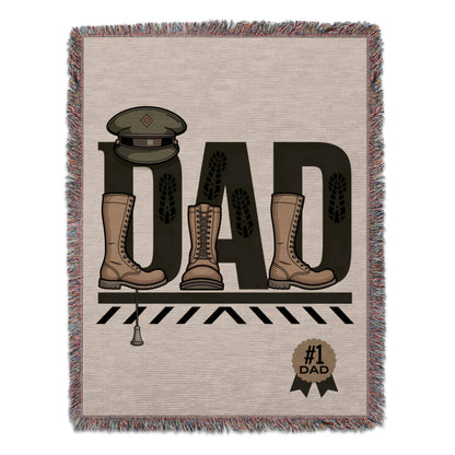 Personalized #1 Dad Military Boots Themed Blanket product