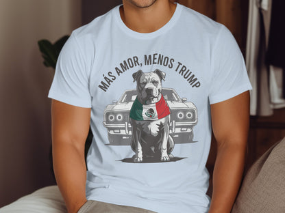 Más Amor Menos Trump Dog Car Graphic T-Shirt product