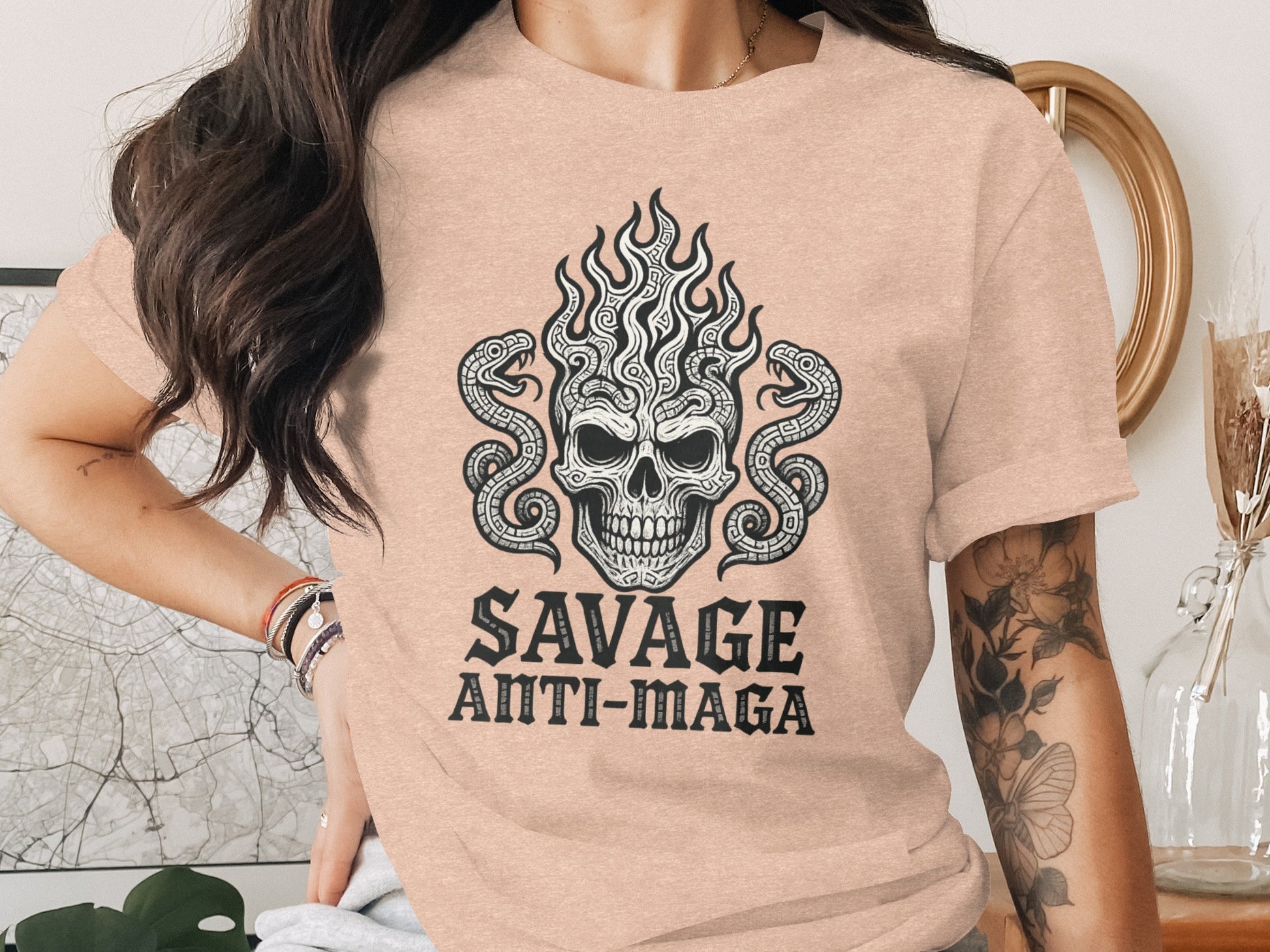Savage Anti-Maga Graphic T-Shirt Design for Stylish Look