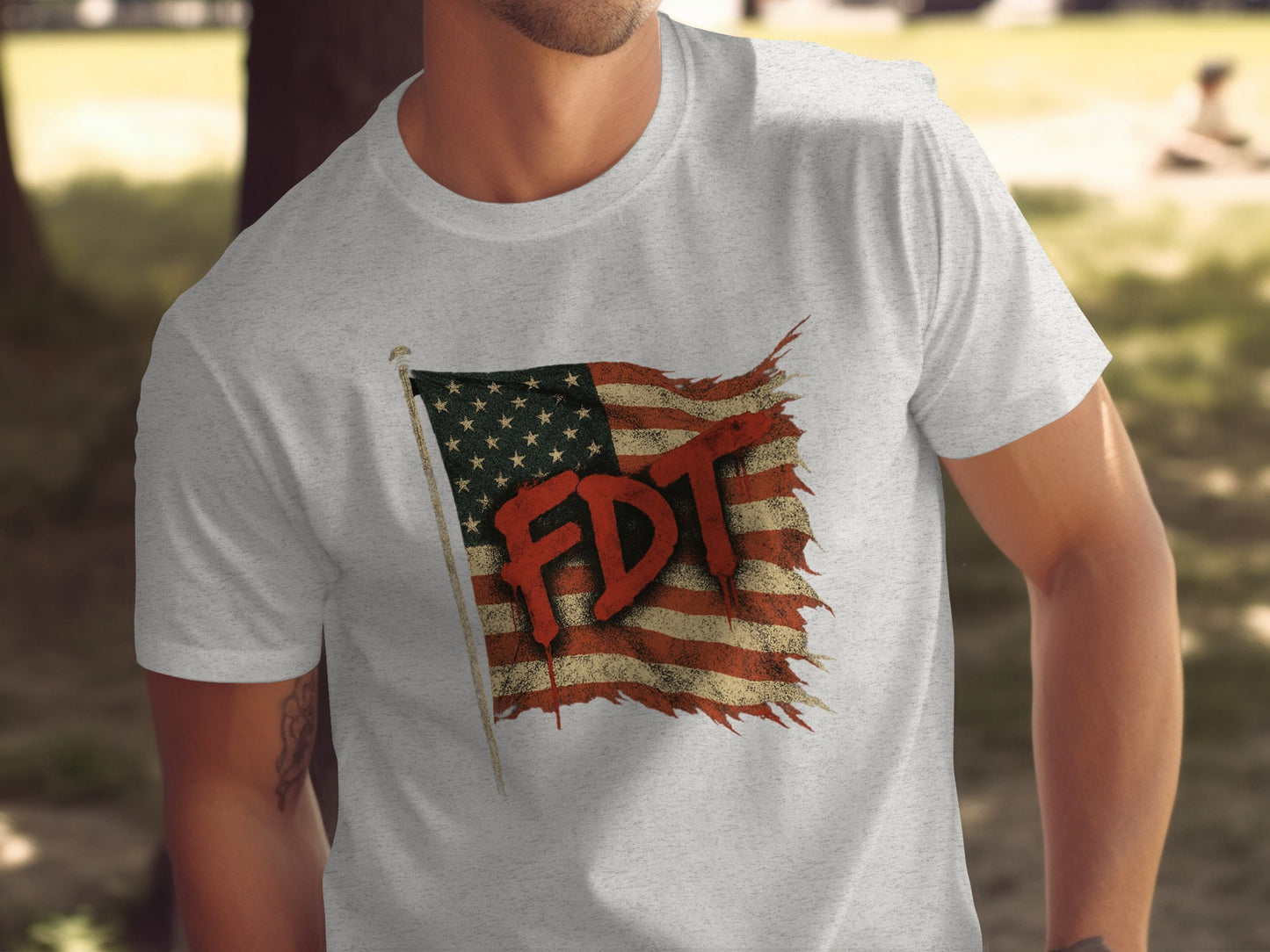 FDT American Flag Graphic Design T-Shirt product