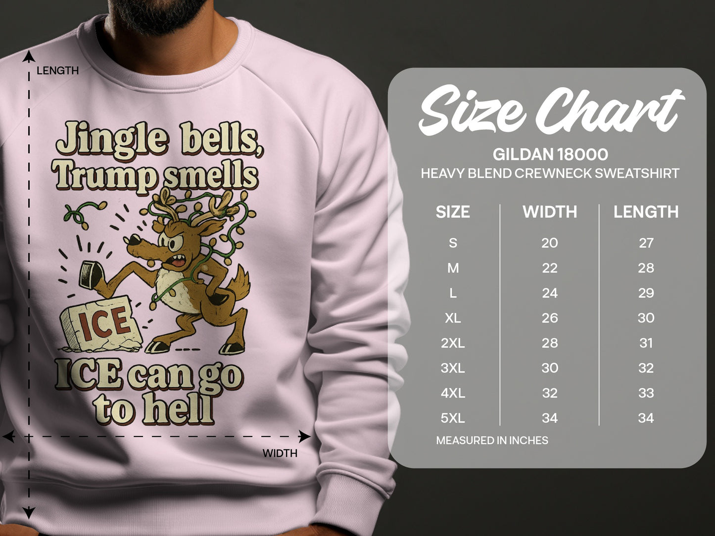 Jingle Bells Trump Smells ICE Can Go to Hell sweatshirt