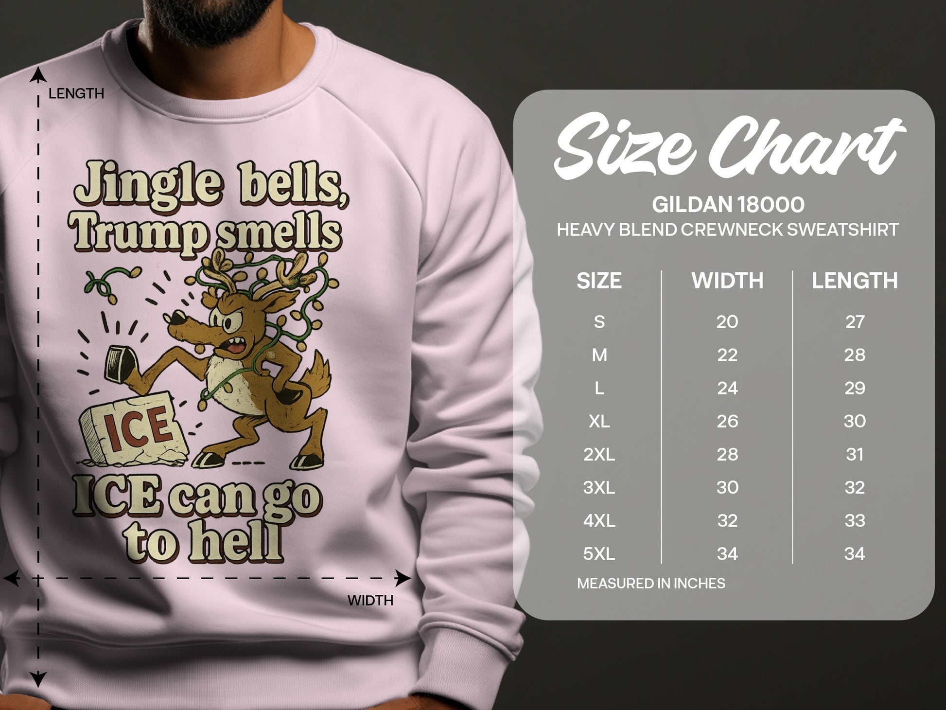 Jingle Bells Trump Smells ICE Can Go to Hell sweatshirt