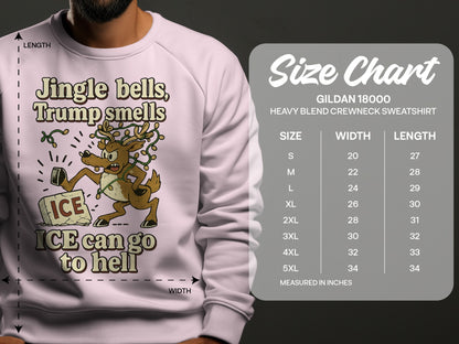 Jingle Bells Trump Smells ICE Can Go to Hell sweatshirt