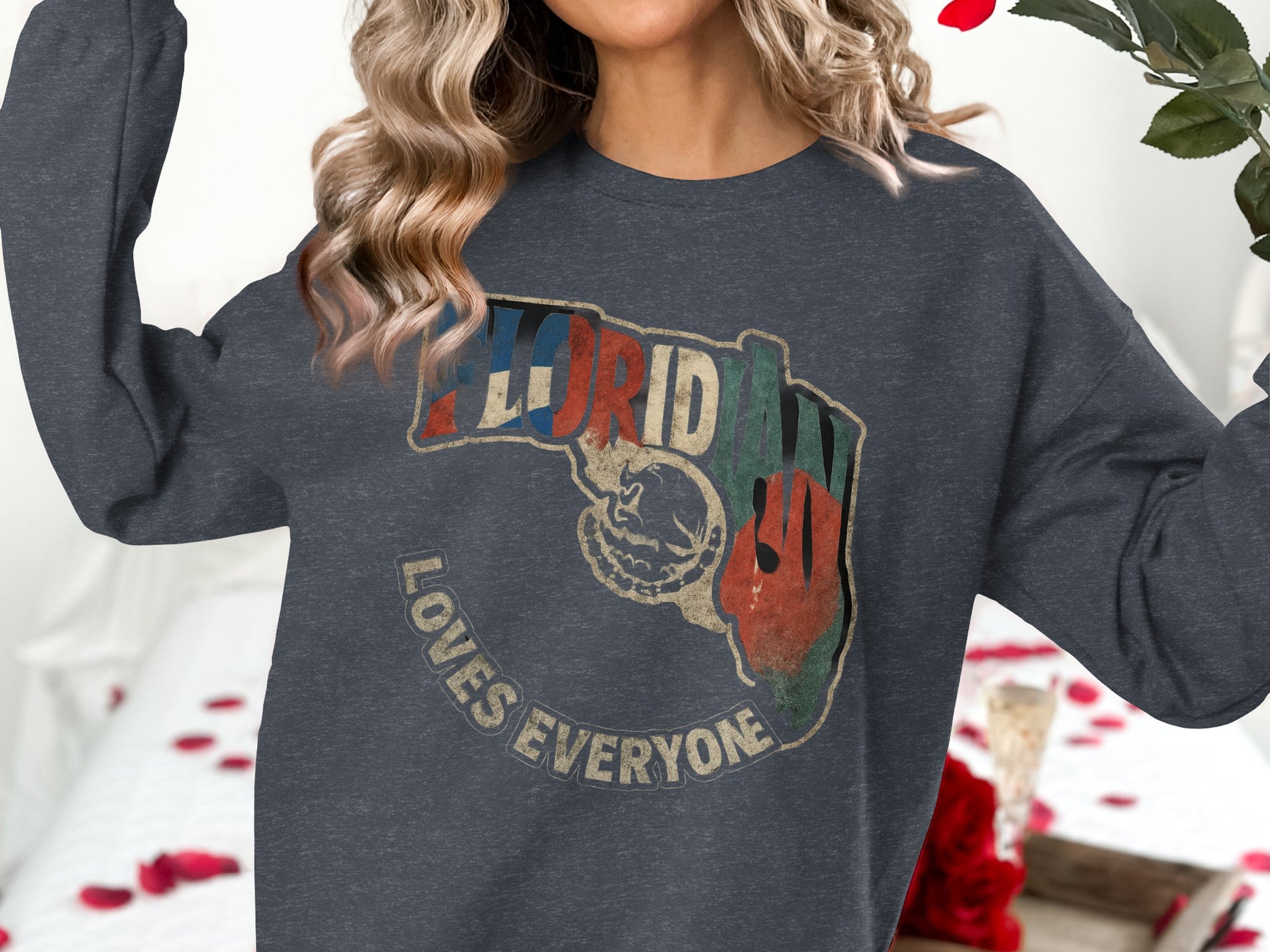 Floridian Loves Everyone Graphic Sweatshirt product