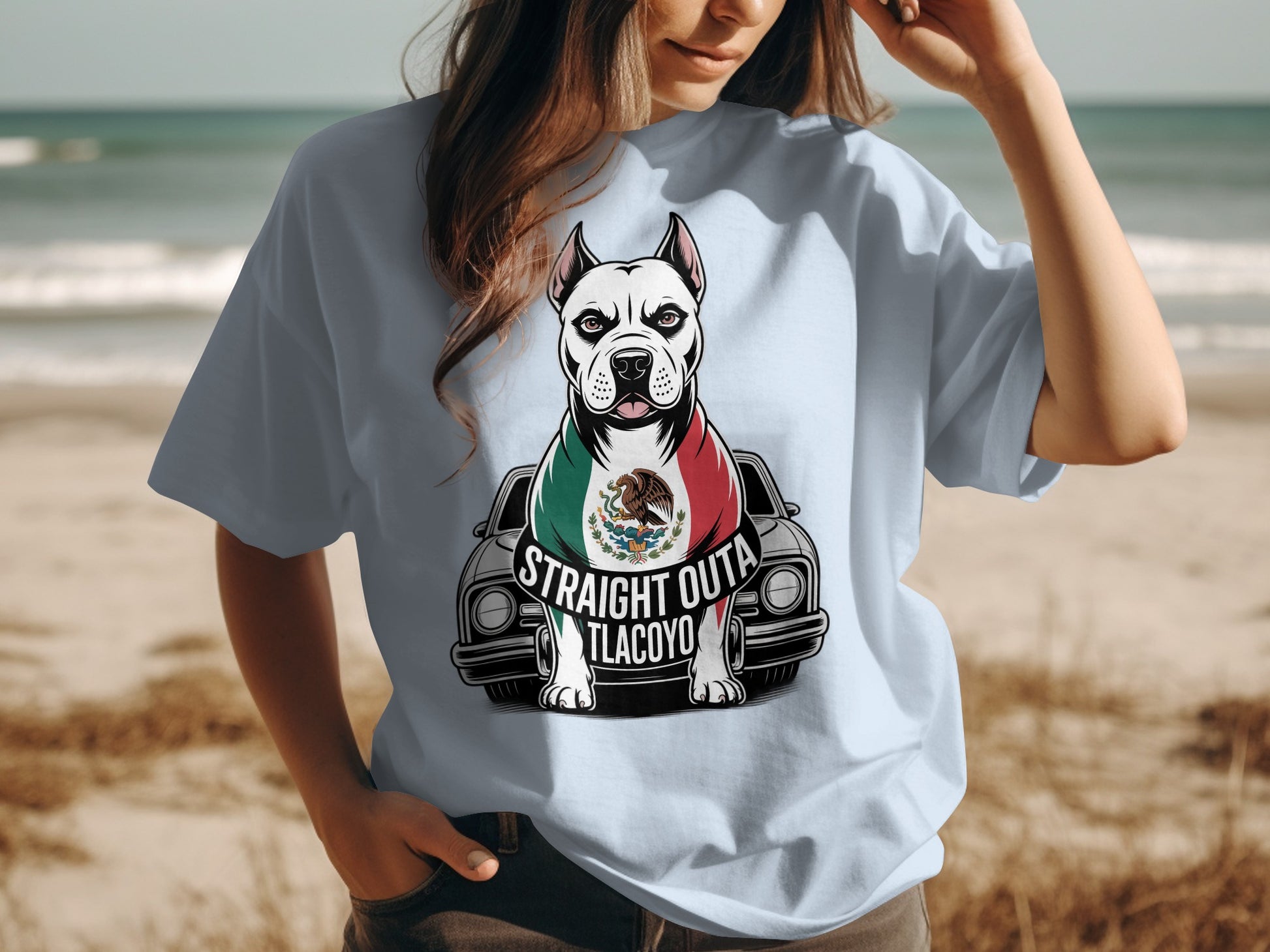 Straight Outa Tlacoyo Dog Design T-Shirt product