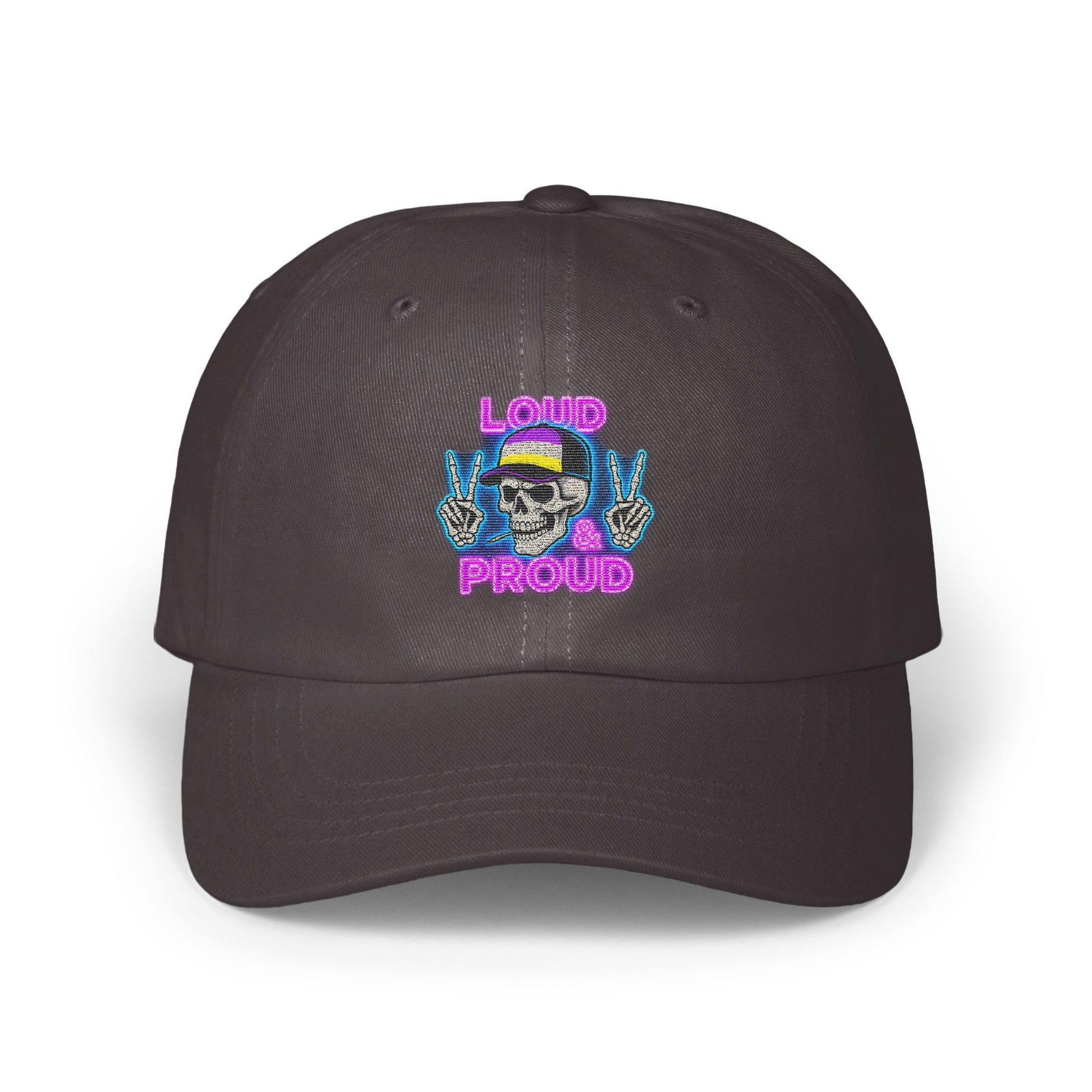 Loud and Proud Skull Embroidered Hat product type