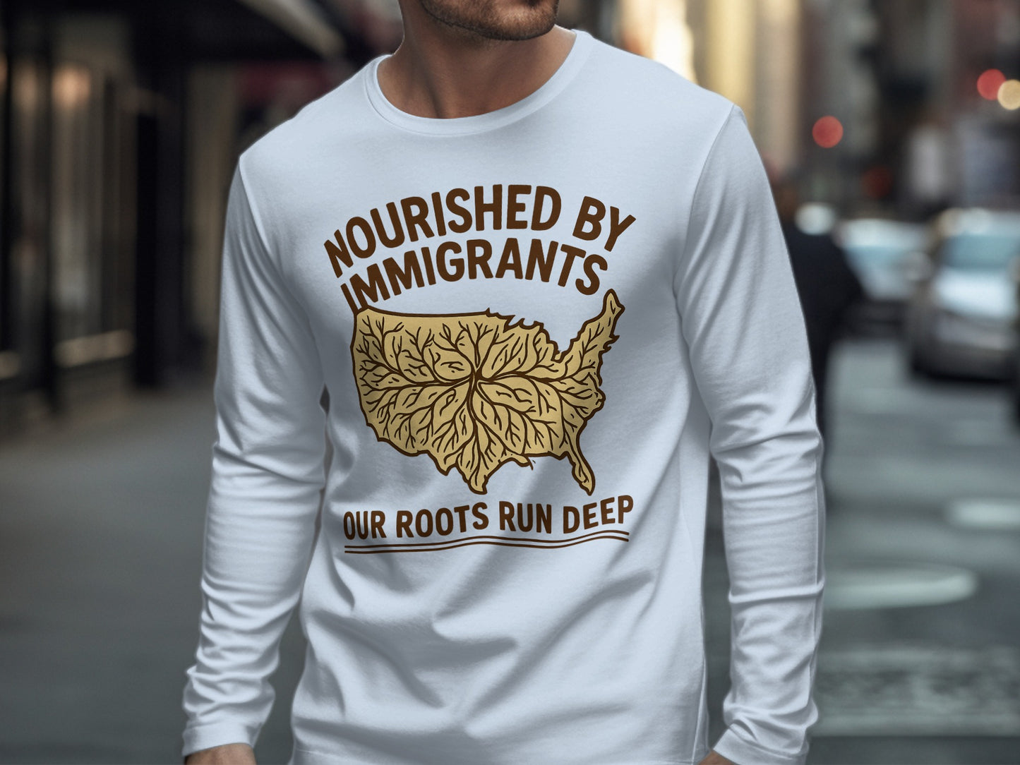 Nourished By Immigrants Our Roots Run Deep Shirt