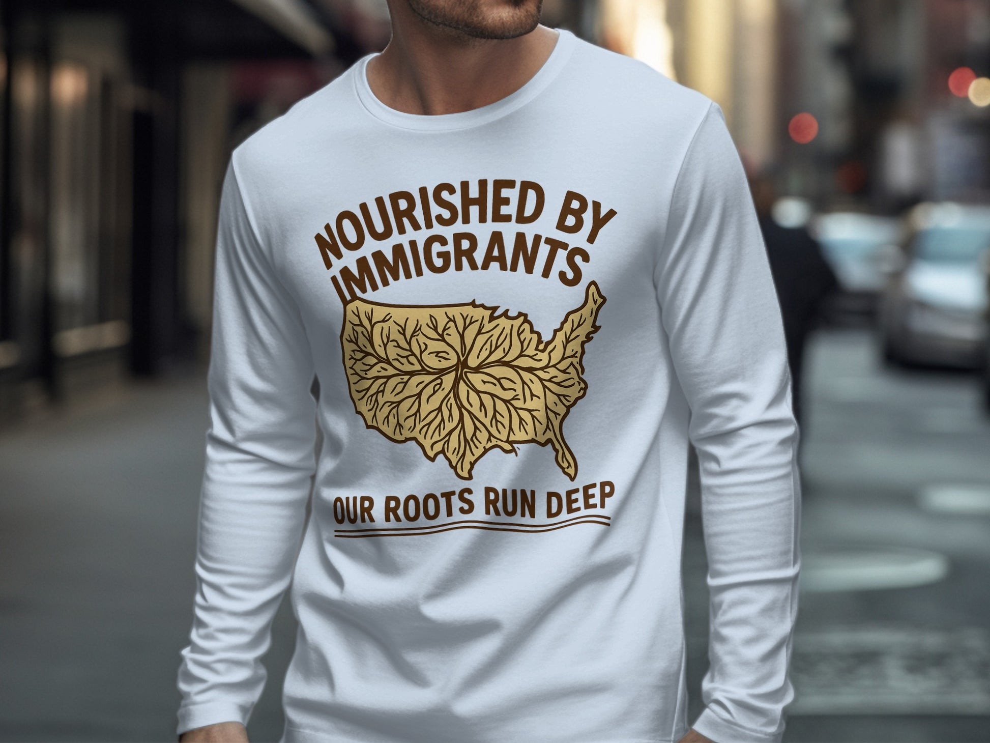 Nourished By Immigrants Our Roots Run Deep Shirt