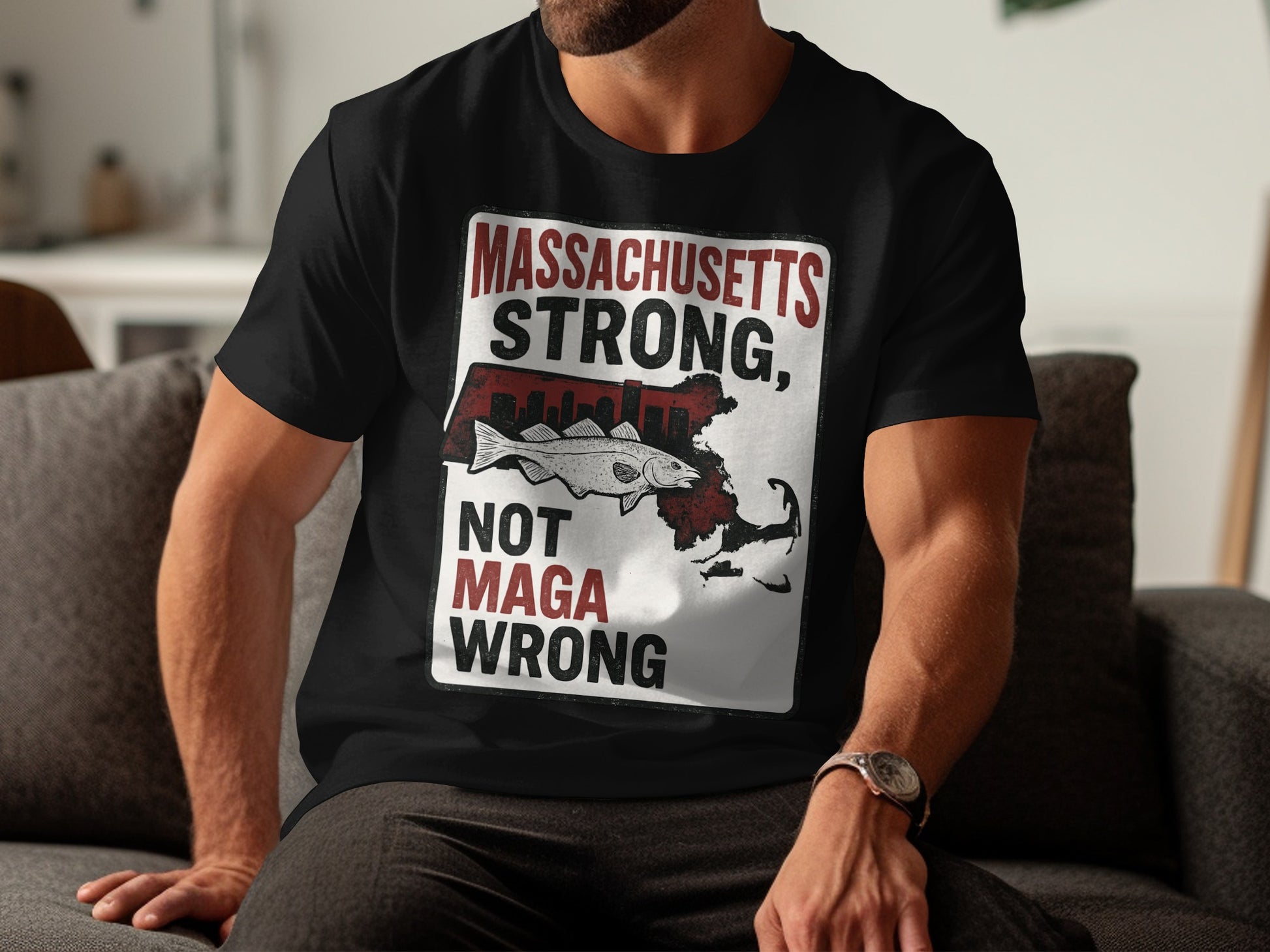 Massachusetts Strong Not Maga Wrong T-shirt product type