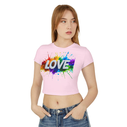 Pride baby tee  Colorful Love Women's Baby Tee - Pride and Positivity