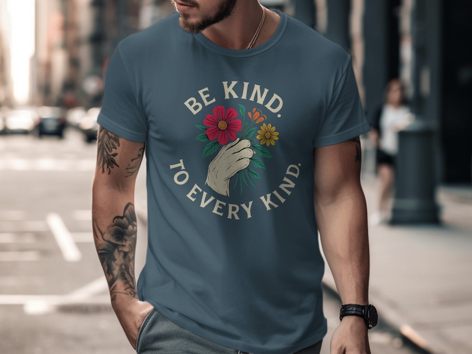 Be Kind to Every Kind Hand and Flowers Shirt