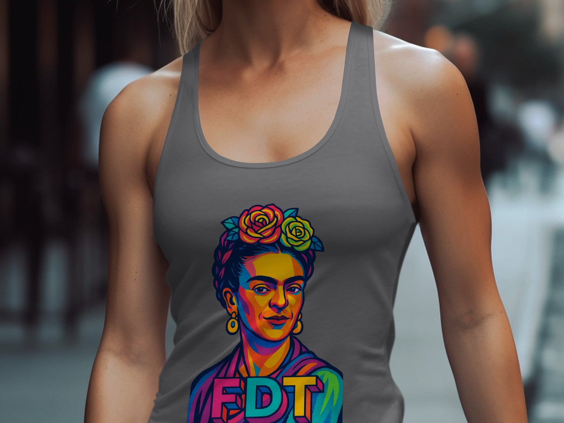 Vibrant Frida Kahlo Artistic Design Tank Top product type