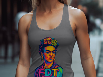 Vibrant Frida Kahlo Artistic Design Tank Top product type