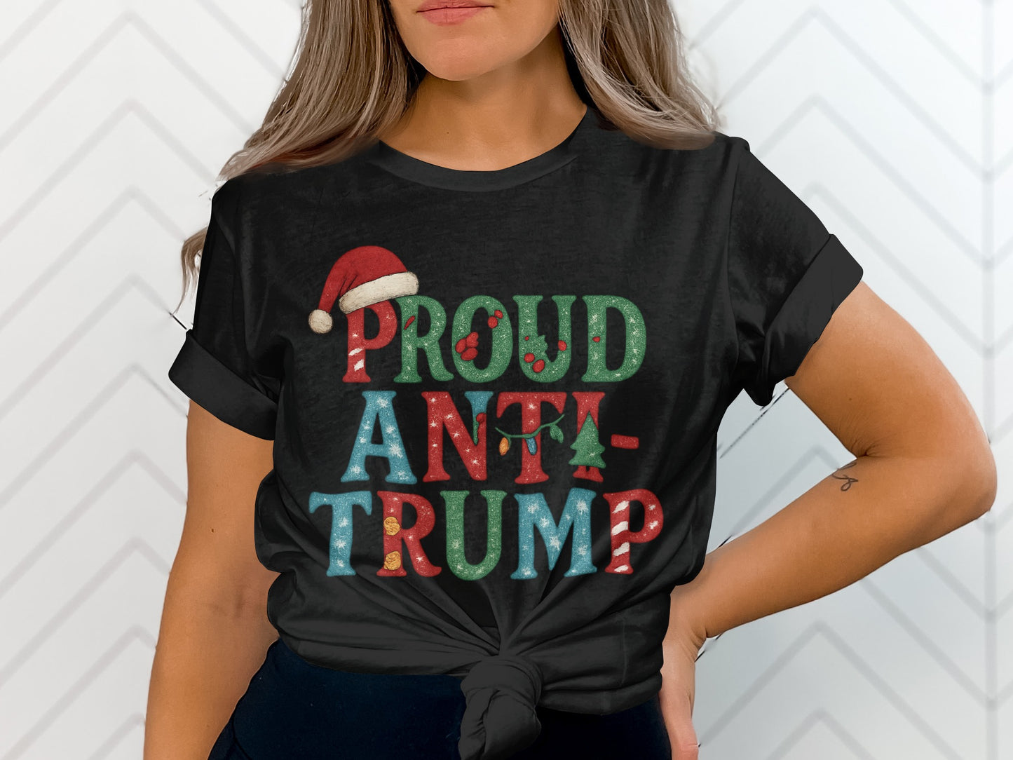 Proud Anti Trump Christmas Shirt Holiday Tee