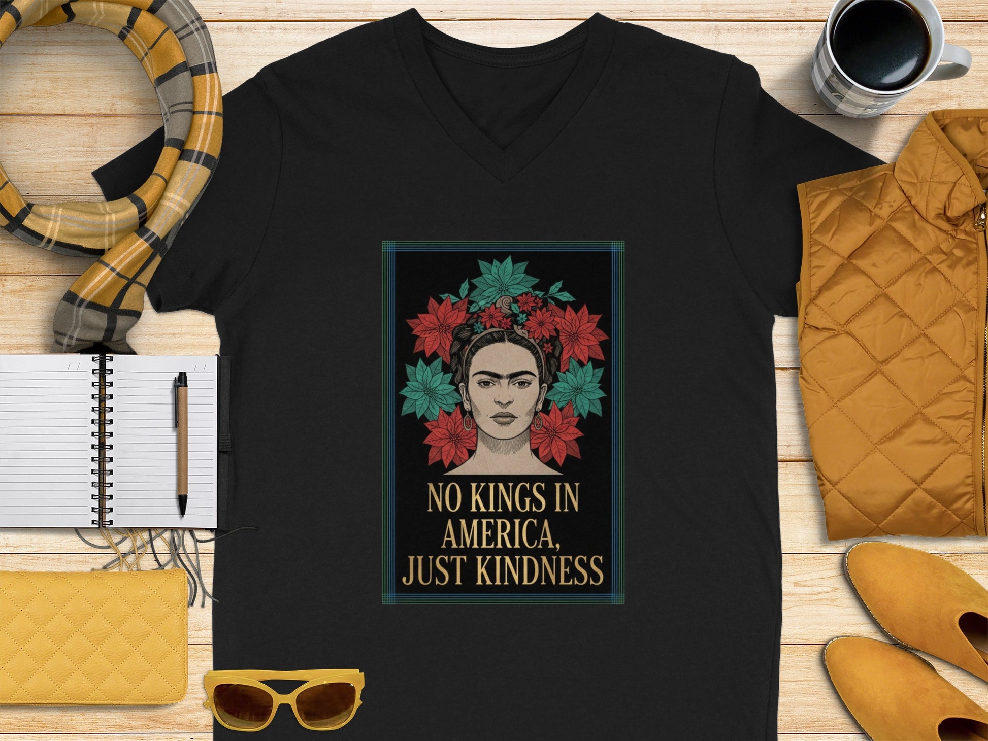 No Kings In America Just Kindness Graphical T-Shirt