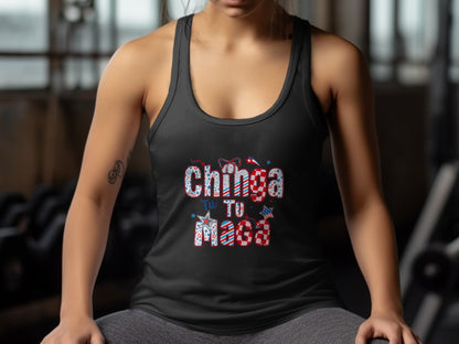 Chinga Tu Maga Patriotic Graphic Tank Top product