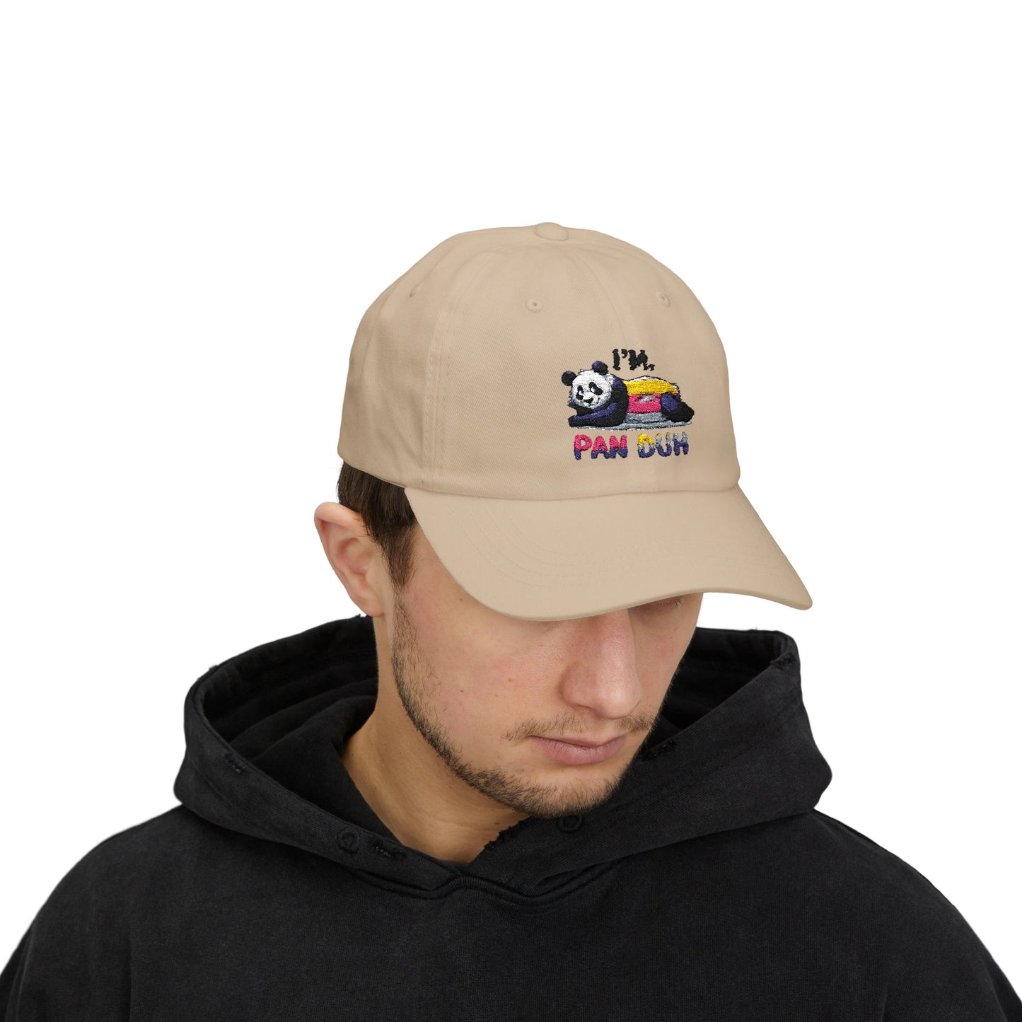 Panda Cap with Cute Quote, Perfect Gift Hat for Casual Outings, Unique Accessory, Trendy Cap