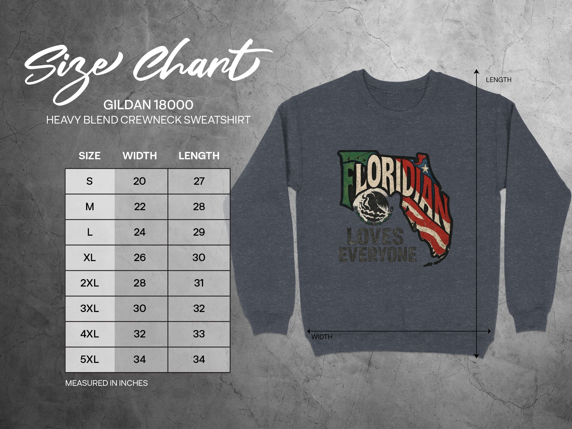 Floridian Loves Everyone Graphic Crewneck Sweatshirt product type