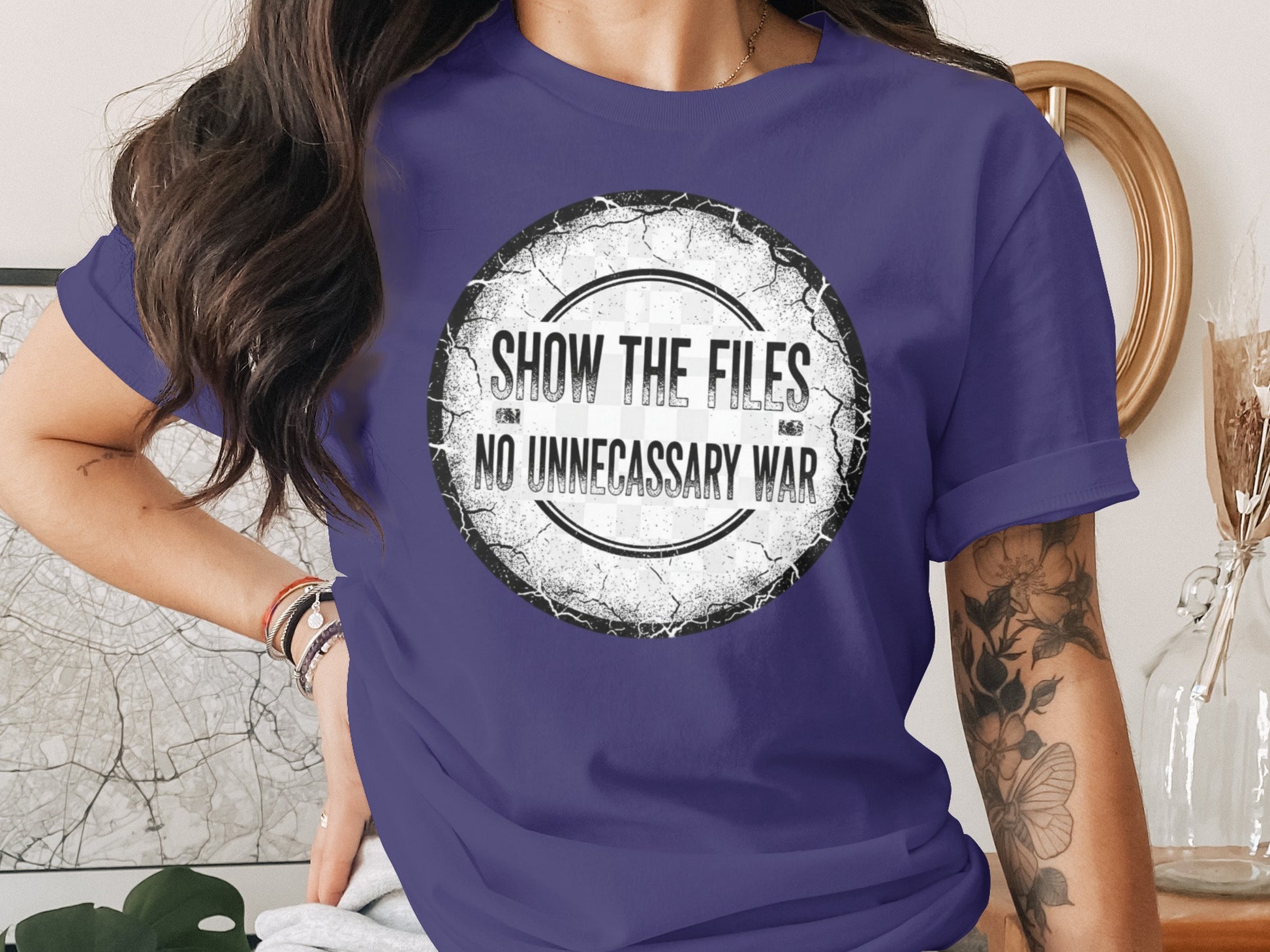 Show The Files No Unnecessary War Graphic Tee