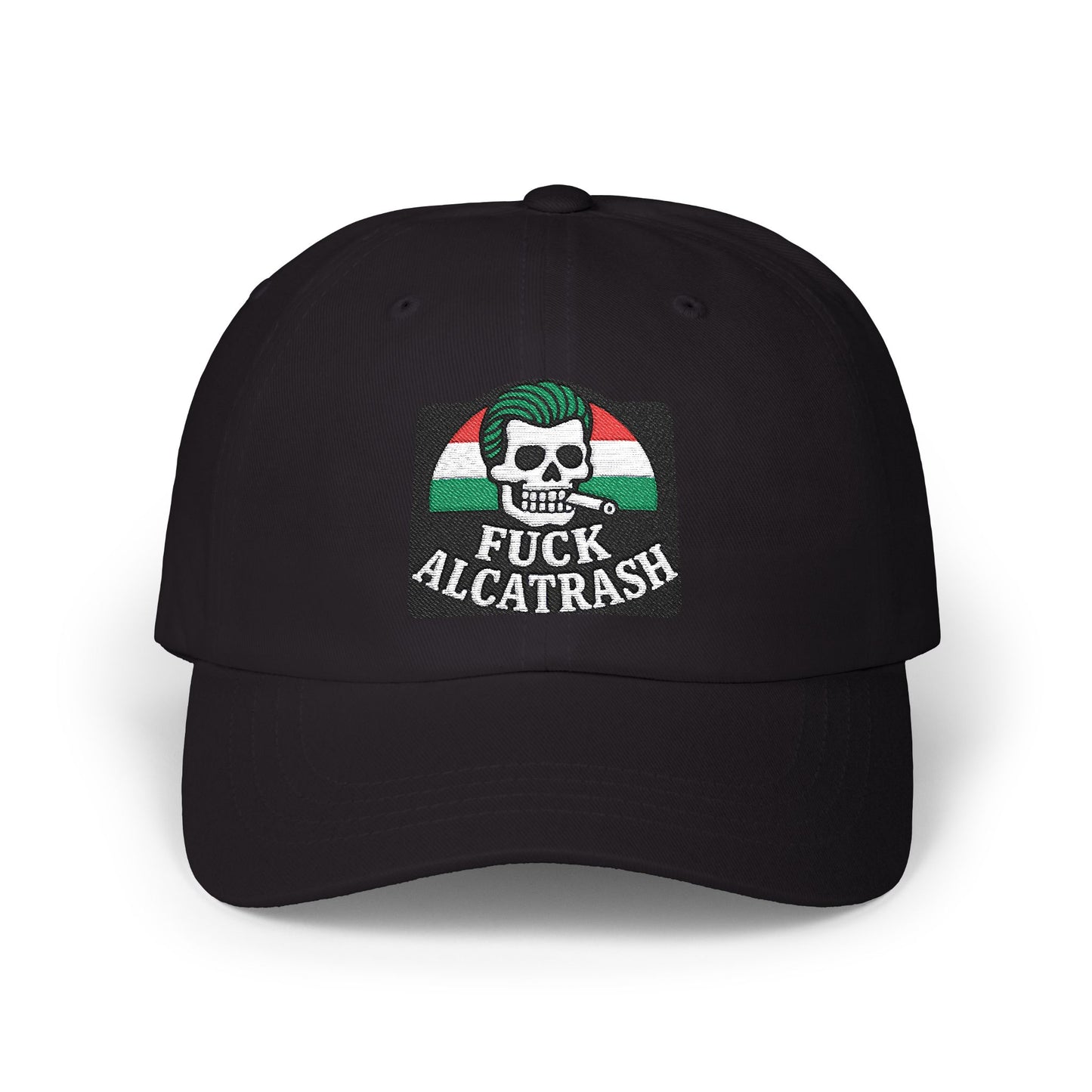 Fuck Alcatrash, FDT, Anti Trump Embroidery Hat. Classic Dad Cap with Skull Design, Casual Hat for Men, Streetwear Accessory, Gift for Dads, Summer Headwear, Inspirational Cap