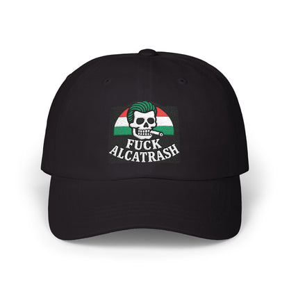 Fuck Alcatrash, FDT, Anti Trump Embroidery Hat. Classic Dad Cap with Skull Design, Casual Hat for Men, Streetwear Accessory, Gift for Dads, Summer Headwear, Inspirational Cap