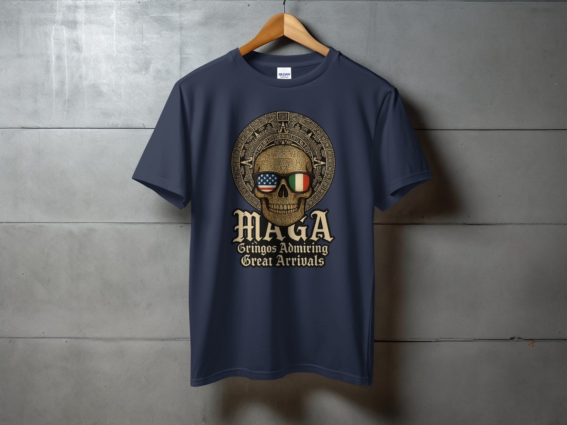 Cool Skull Design MAGA Themed Graphic T-Shirt product