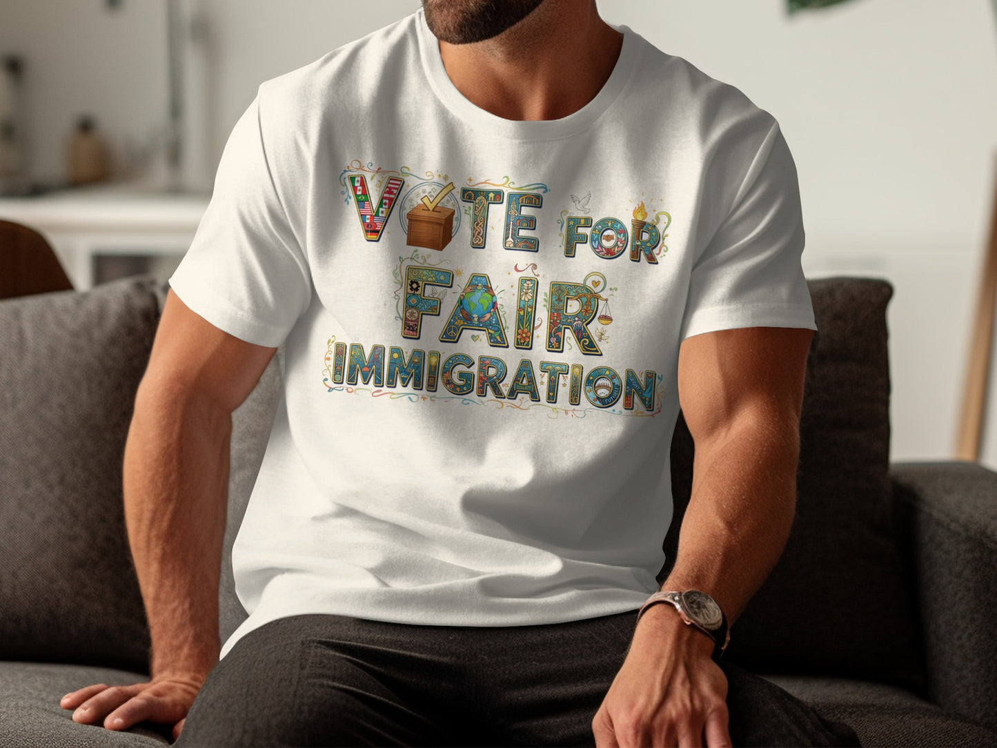 Vote For Fair Immigration Graphic Shirt