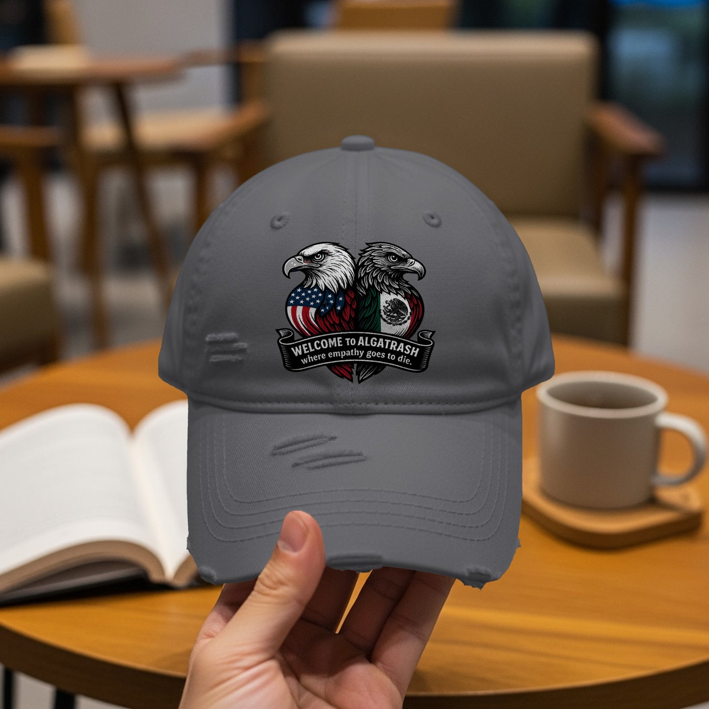 Welcome to Alcatrash Distressed Hat product