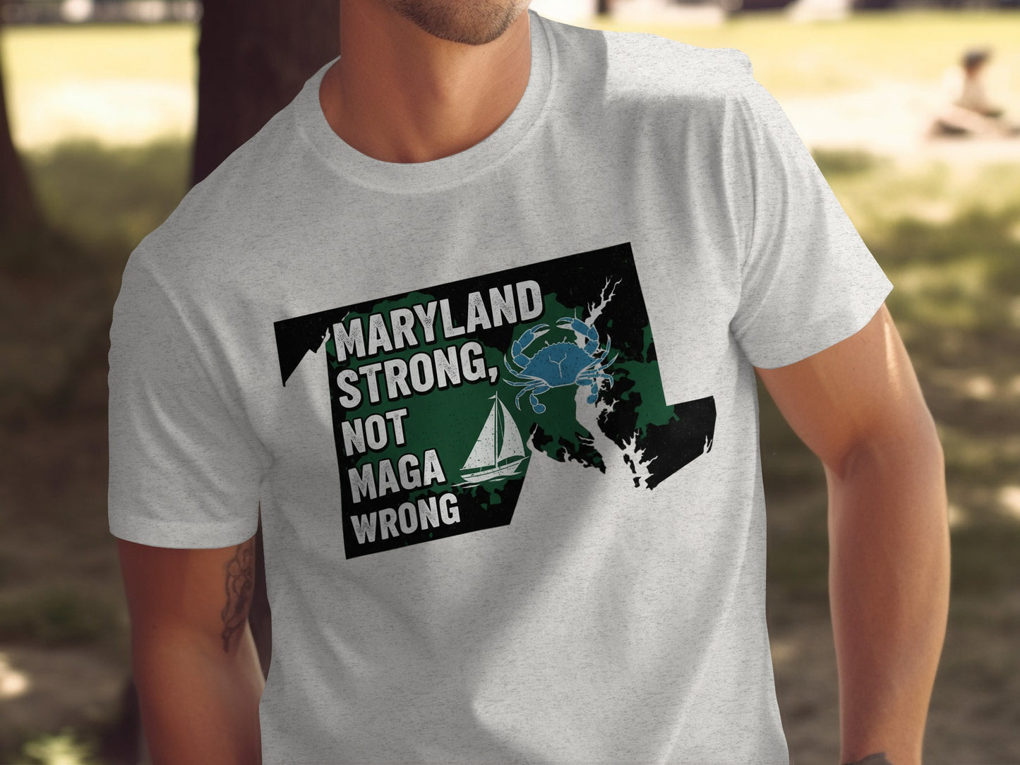 Maryland Strong Not Maga Wrong Graphic T-Shirt product